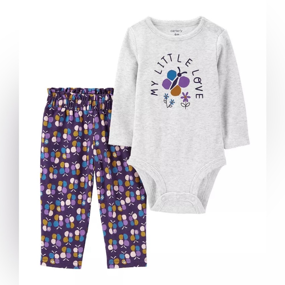 Baby Carter's 2-Piece Butterfly Bodysuit & Pant Set